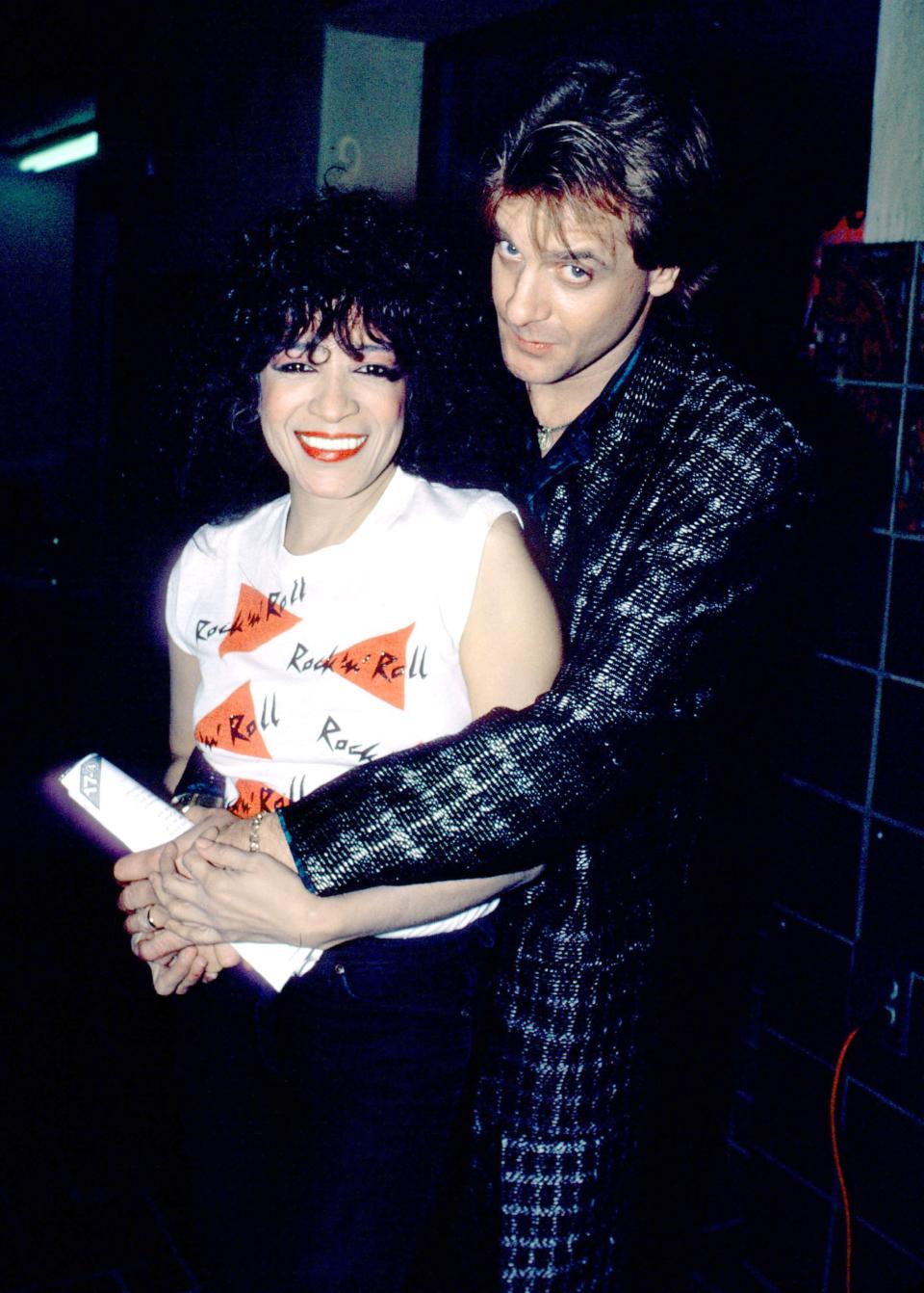 Ronnie Spector and Eddie Money in 1984 - Credit: Everett Collection