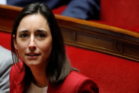 FILE PHOTO: French deputy minister in charge of Ecology Transition Brune Poirson attends the questions to the government session at the National Assembly in Paris, France, November 27, 2018. REUTERS/Gonzalo Fuentes