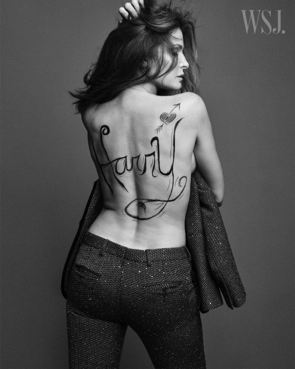 Stephanie Seymour wears late son Harry's suite in WSJ. Magazine tribute.