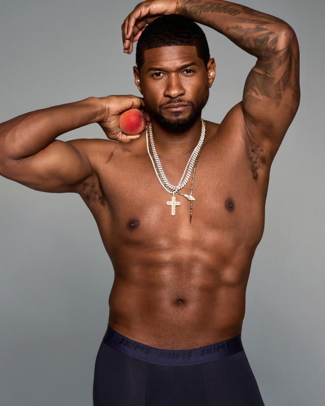Usher teams up with longtime friend Kim Kardashian for sizzling Skims Mens  campaign