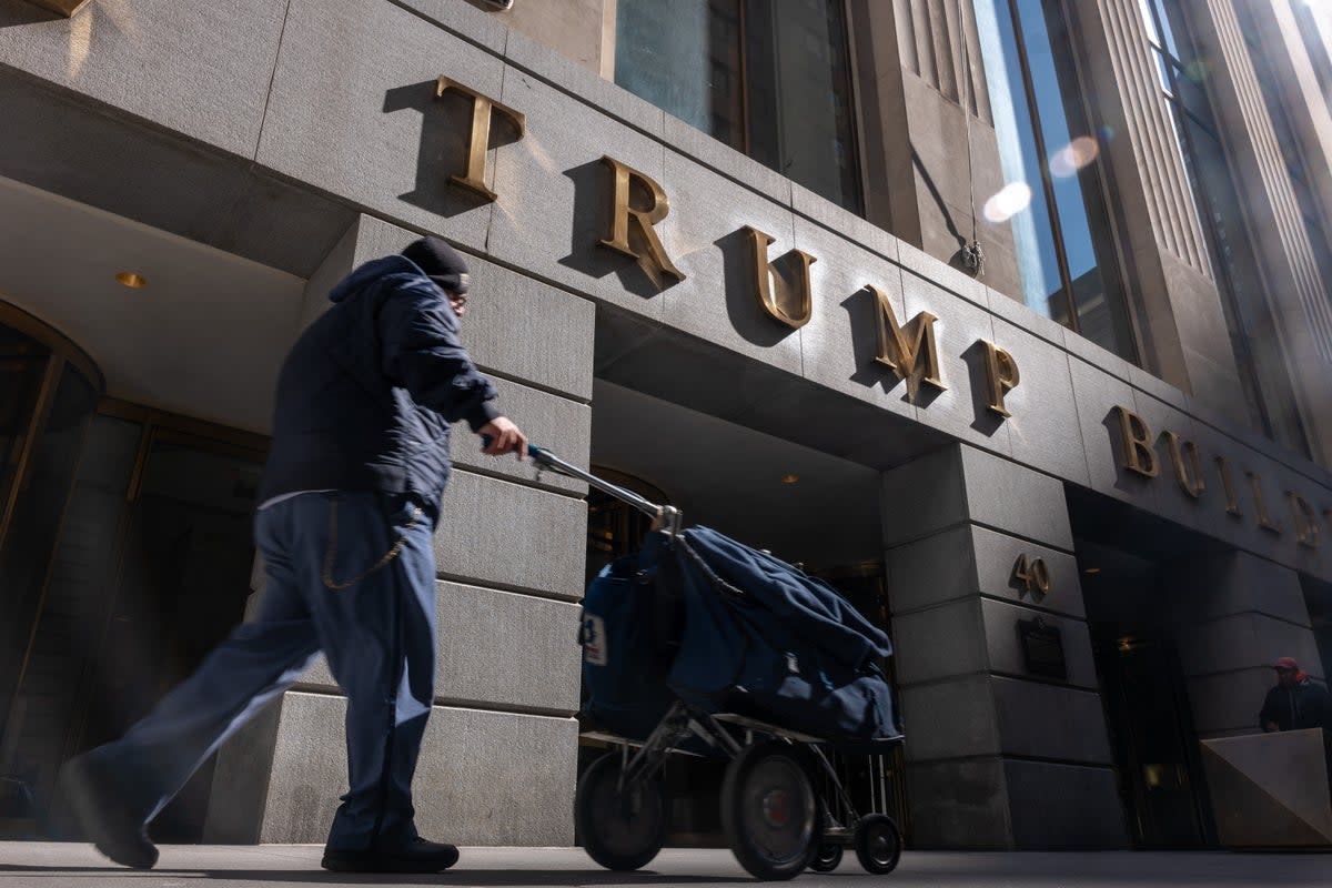 Mr Trump posted the $175m bond on Easter Monday, staving off Ms James’ attempts repossess major parts of his New York property portfolio (Getty Images)