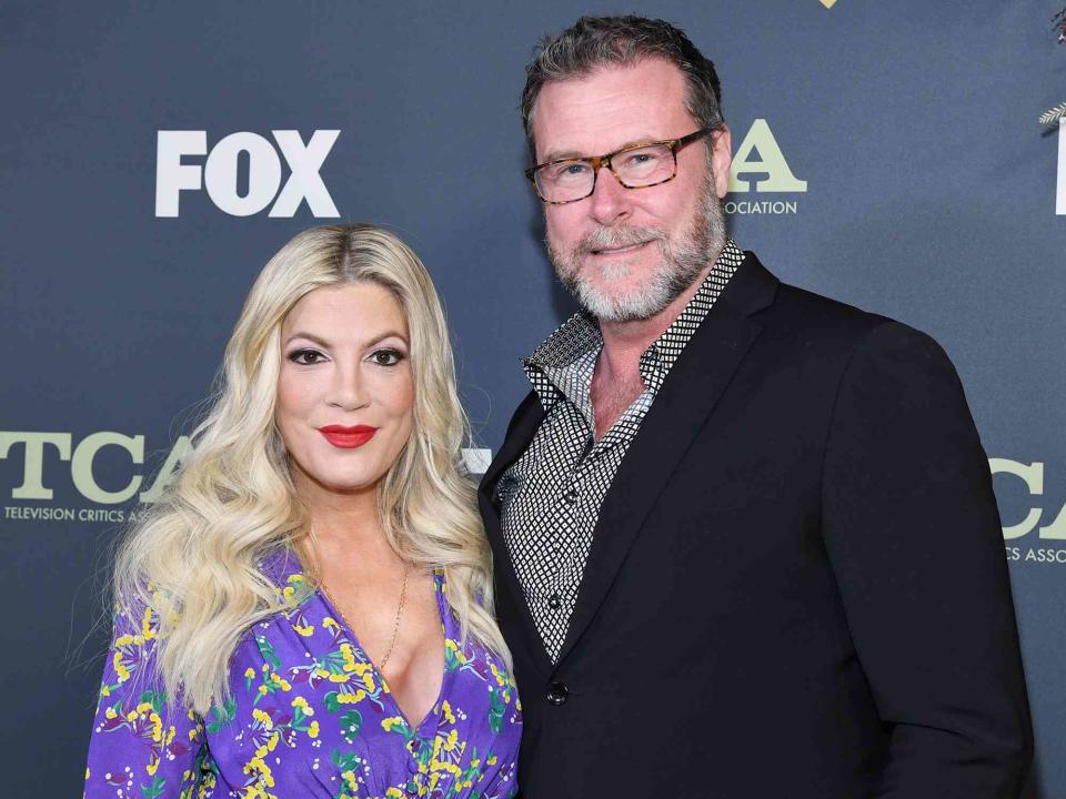 <p>Amy Sussman/Getty</p> From left: Tori Spelling and Dean McDermott attend Fox Winter TCA on February 06, 2019 in Los Angeles, California.