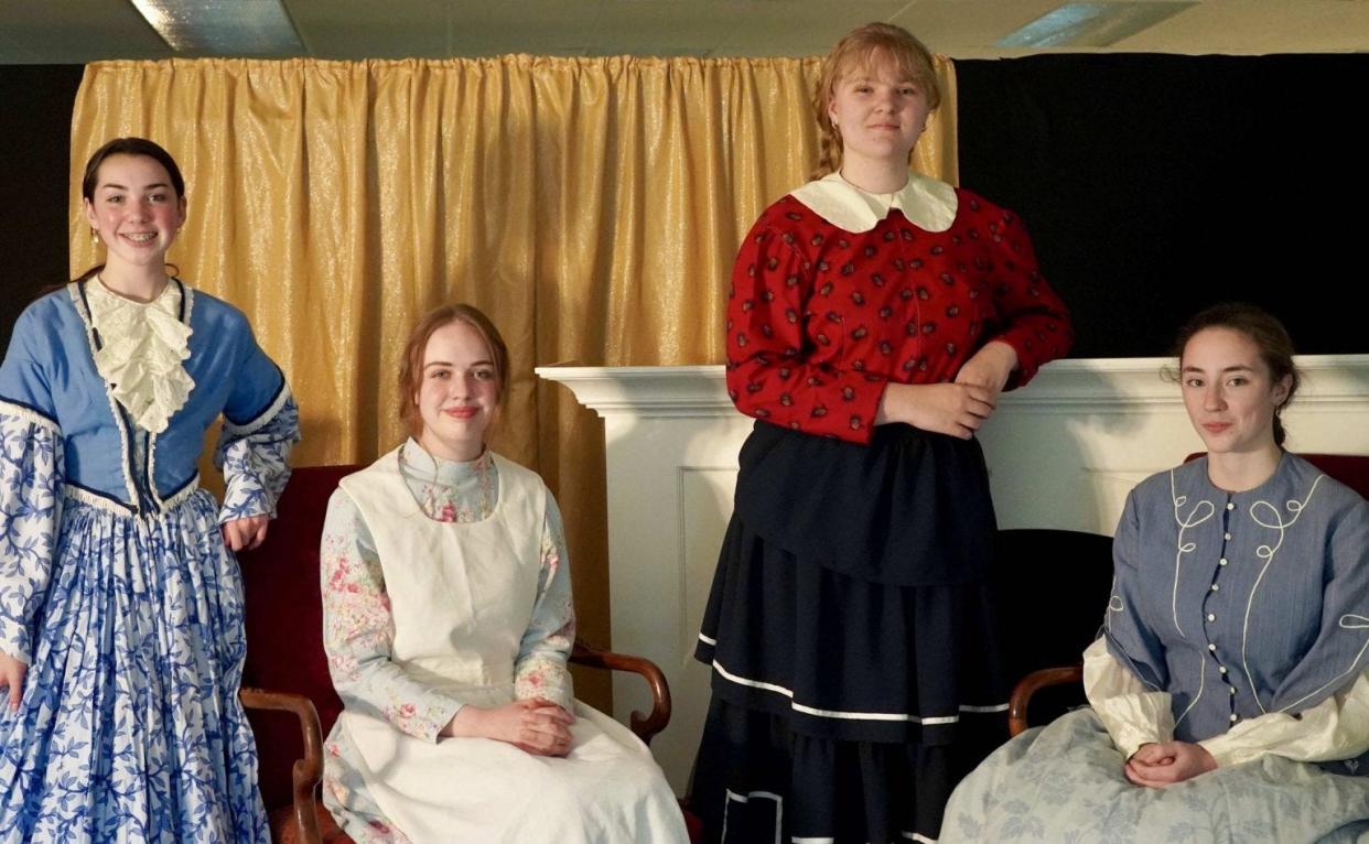 A portion of St. Michael High School’s “Little Women” cast.