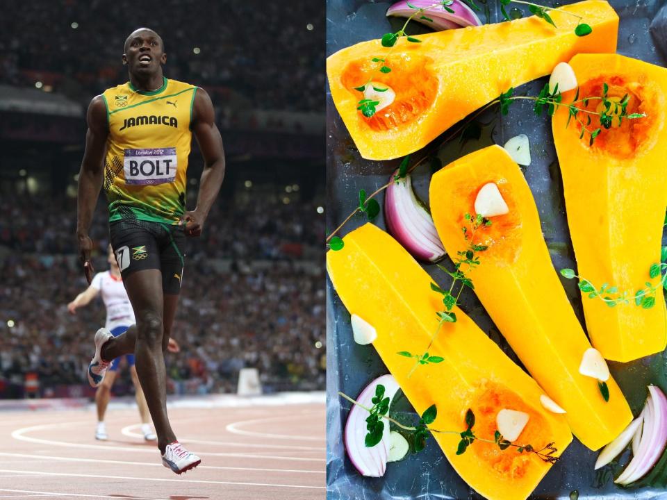 Usain Bolt pumpkin dish