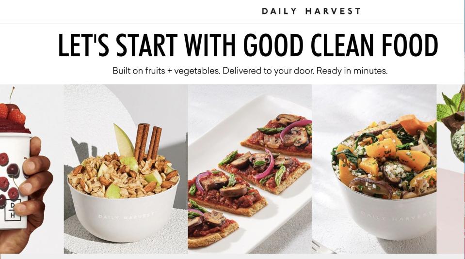 Daily Harvest website