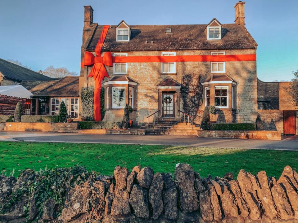Dormy House in the Cotswolds, all wrapped up for Christmas (Dormy House Hotel)