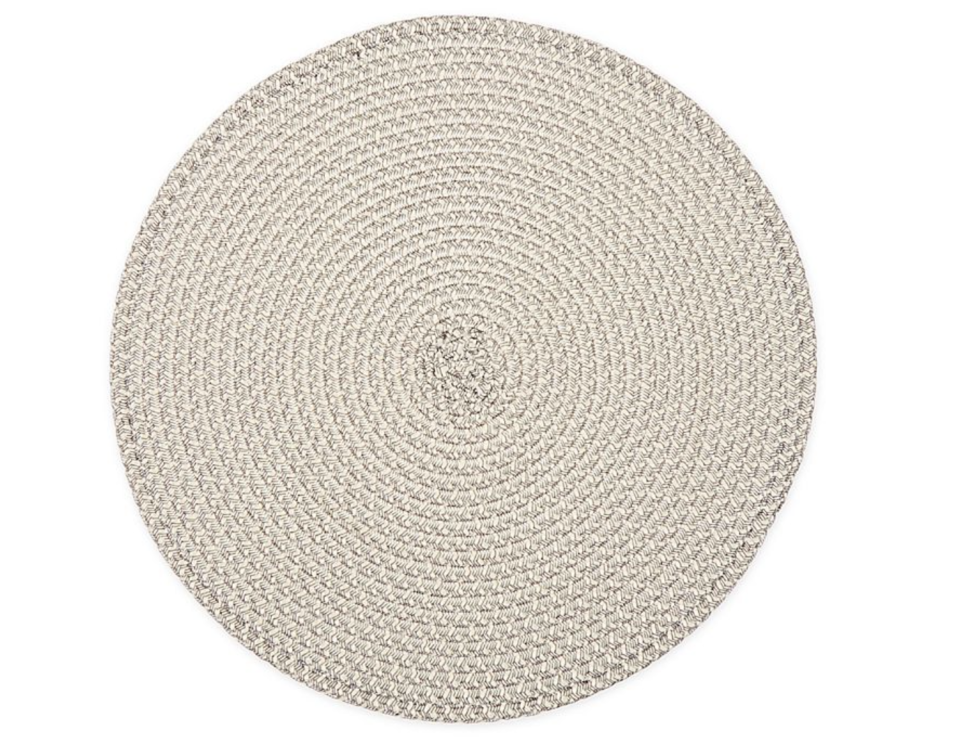 9) Simply Essential Round Braid Placemat in Sand
