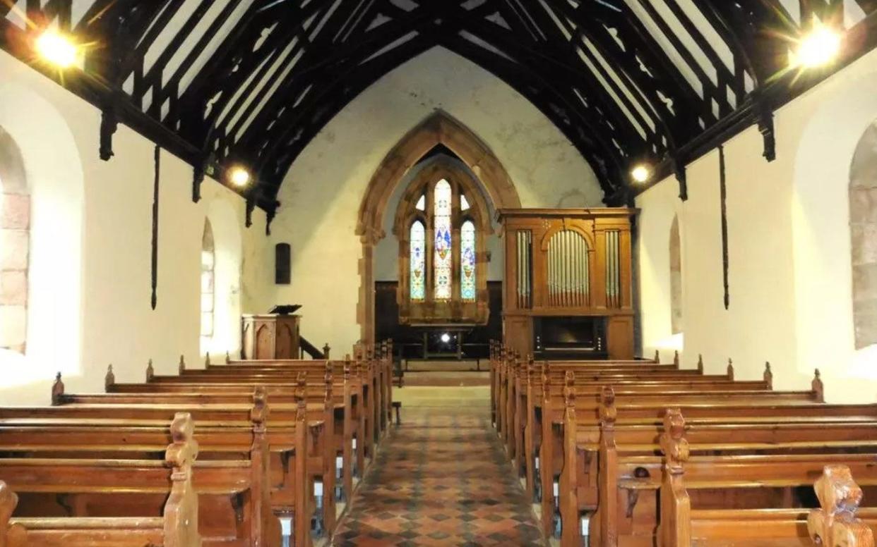 Inside the church