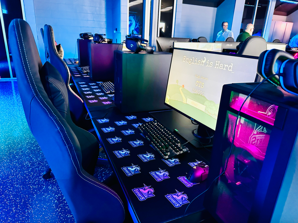 One of the twenty gaming computer setups at the city's new MidFlorida Union Esports Center, located inside the Coleman-Bush building at 1104 Martin L. King Jr. Ave.