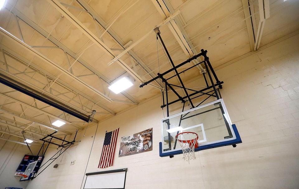 The Mapleton Middle School gym roof, which was damaged last June during a severe storm causing water to leak on the gym floor, will be replaced this summer.