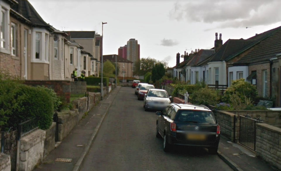 Darren Connell made a bizarre discovery when looking at a home on a quaint street in Scotland. Source: Google Maps