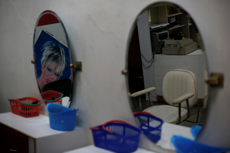 A hair salon that was the workplace of Maroly Bastardo, in El Tigre, Venezuela, on June 4. (Photo: Ivan Alvarado/Reuters)