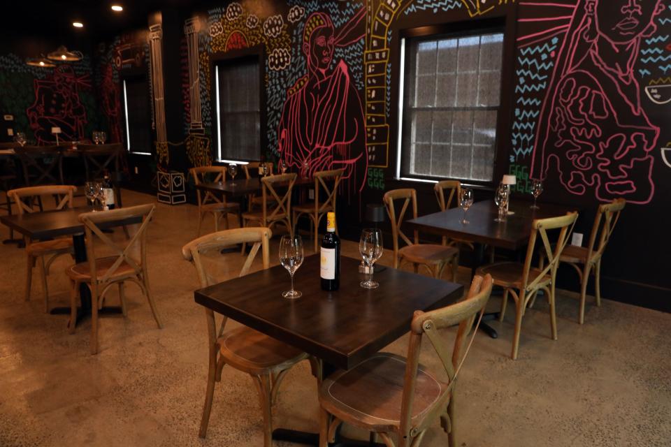 The dining room at Lavagna, a new wine bar and Italian eatery in Suffern, April 25, 2024.