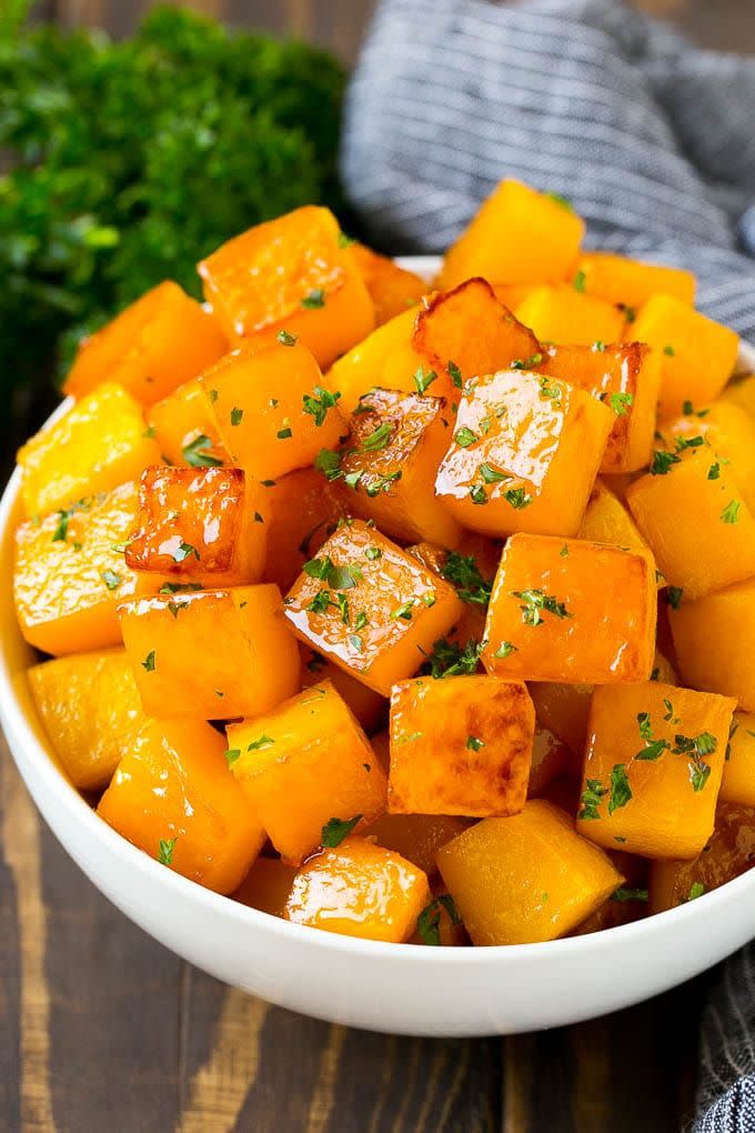 Roasted Butternut Squash With Brown Sugar