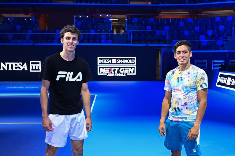 Juan Manuel Cerúndolo y Sebastián Báez participaron del Next Gen ATP Finals en el Allianz Cloud Stadium de Milán, Italia.