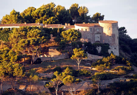 FILE PHOTO: General view of the Fort de Bregancon in Bormes-les-Mimosas, France, September 9, 2010. Picture taken September 9, 2010. REUTERS/Jean-Paul Pelissier/File Photo