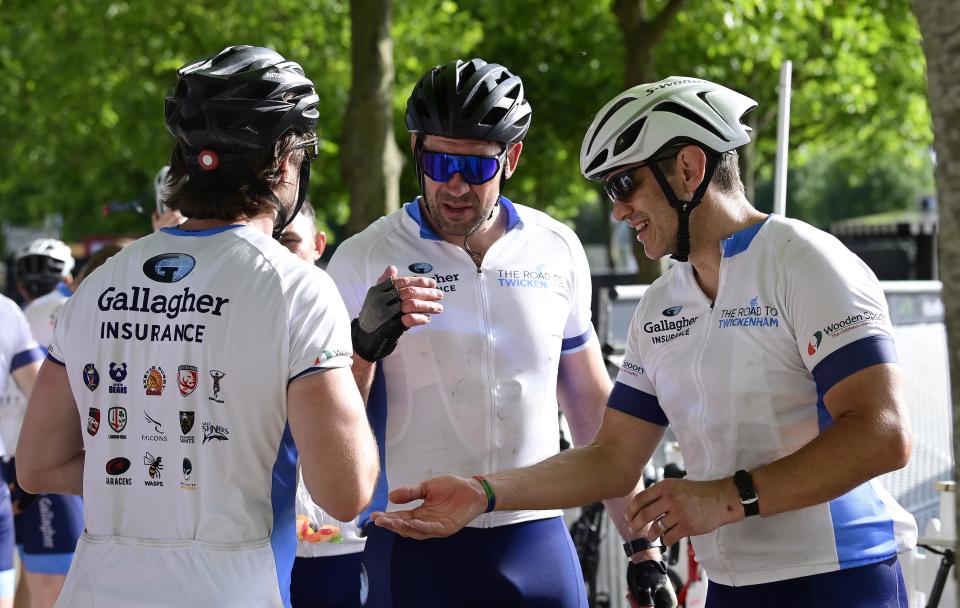 The core team of ex-professional rugby players equipped with the Gallagher Premiership Rugby trophy cycled from Newcastle to Twickenham, stopping off at several Premiership Rugby grounds along the way.