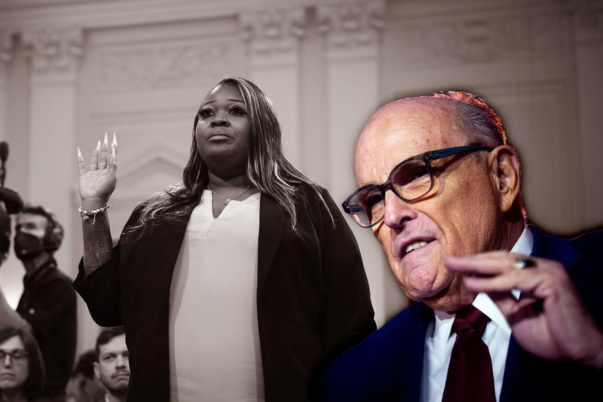 Shaye Moss; Rudy Giuliani Photo illustration by Salon/Getty Images