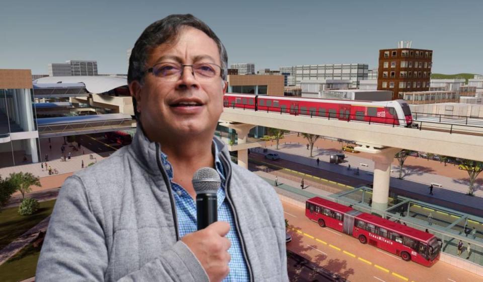 El presidente Petro busca revivir parte del proyecto del metro de Bogotá que él mismo impulsó cuando fue alcalde hace una década. Fotos: Metro de Bogotá y Prensa Petro
