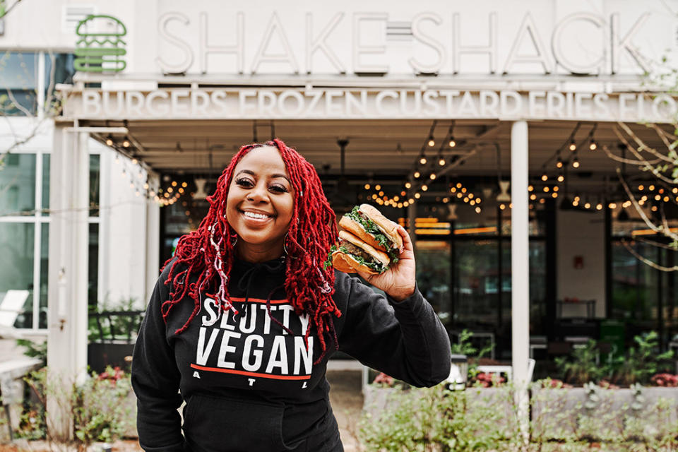 This limited-time collab sandwich pays homage to elements of Pinky&#x002019;s most-popular menu items COURTESY: Shake Shack
