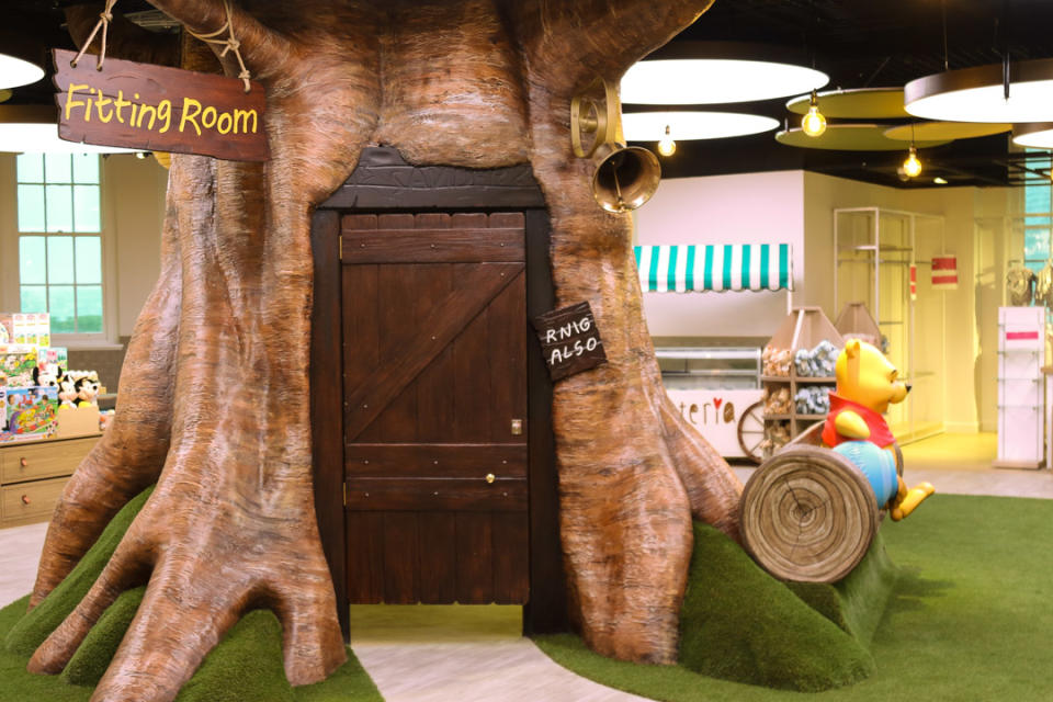 The fitting room is inside the tree! Image: Supplied