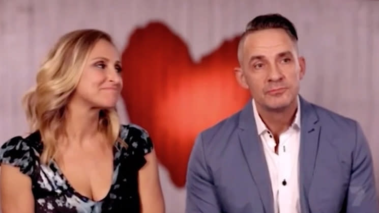 Steve MAFS groom appears on First Dates with blonde woman Fiona in 2018.