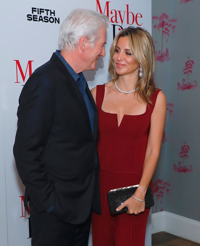 Richard Gere y su esposa Alejandra en Nueva York