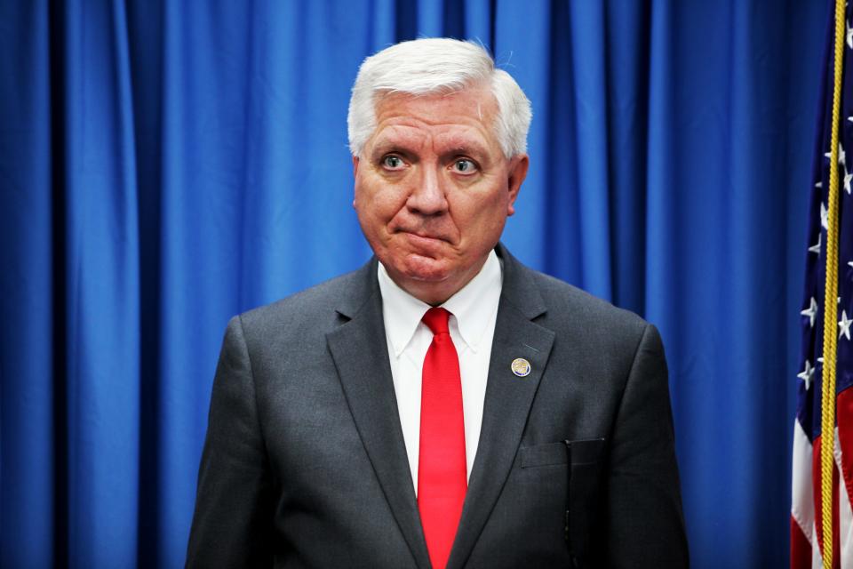 Supervisory Assistant U.S. Attorney Randall Eggert speaks at a news conference after Patricia “Tricia” Ashton Derges, 64, of Nixa, was found guilty of 10 counts of wire fraud, 10 counts of distributing drugs over the internet without a valid prescription, and two counts of making false statements to a federal law enforcement agent.