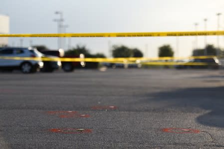 State troopers and other emergency personnel are seen following a shooting in Odessa