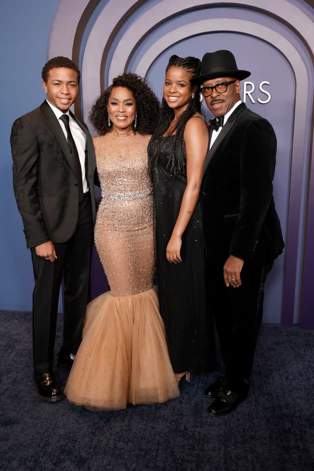 From left: Slater Vance, Angela Bassett, Bronwyn Vance and Courtney B. Vance attend the Governors Awards in Los Angeles.