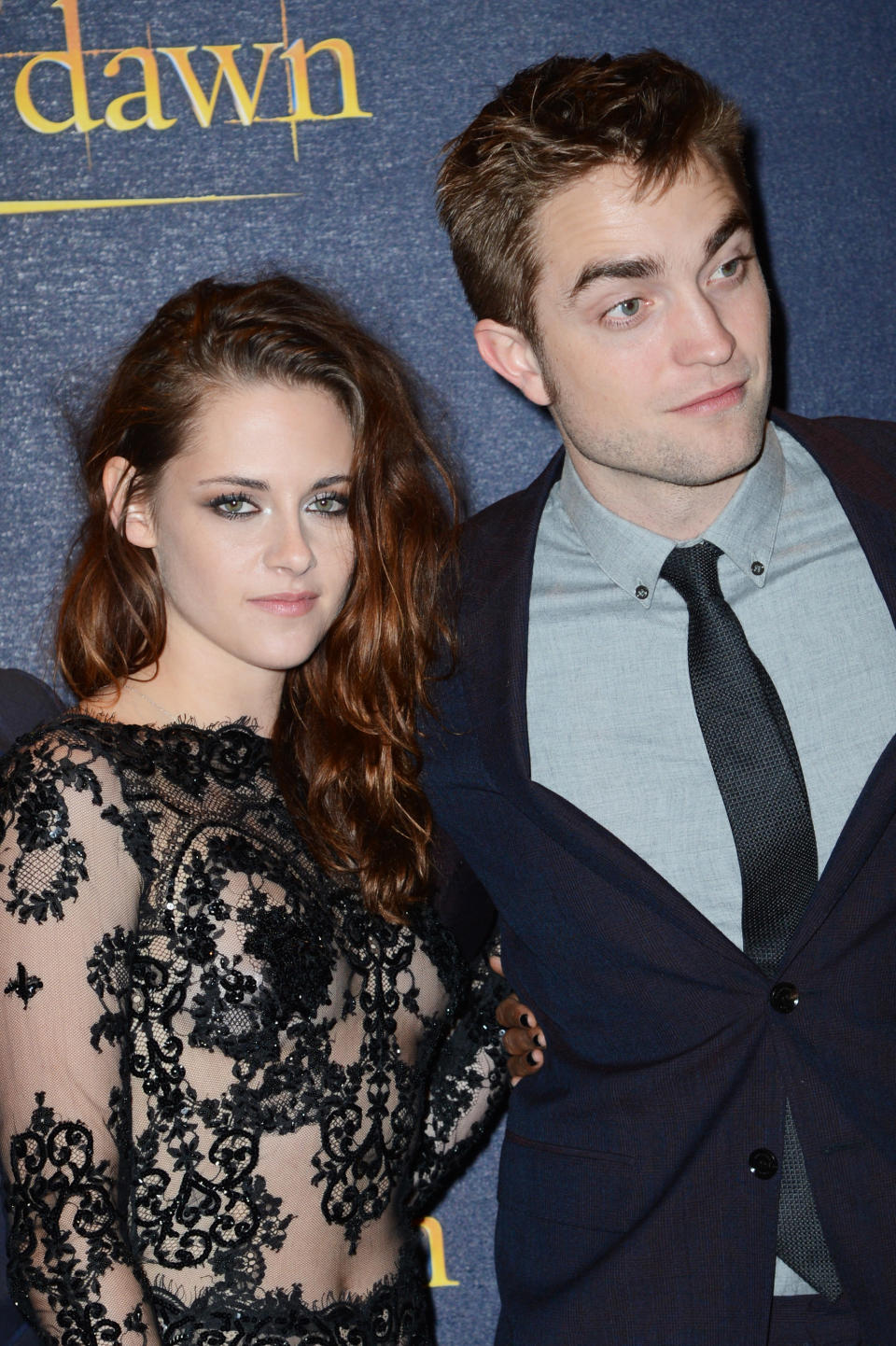 Kristen Stewart and Robert Pattinson attend the UK Premiere of 'The Twilight Saga: Breaking Dawn - Part 2' at Odeon Leicester Square on November 14, 2012 in London, England. (Photo by Dave J Hogan/Getty Images)