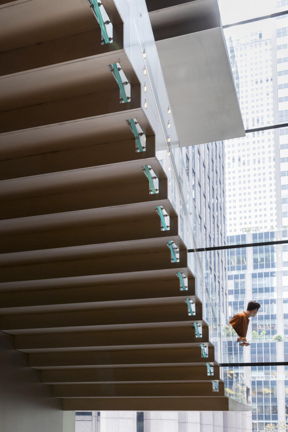 This undated image released by the The Museum of Modern Art shows an interior view of the Blade Stair Atrium, part of the renovation and expansion effort at MoMA in New York. As the Museum of Modern Art in Manhattan prepares to reopen following a $450 million, 47,000 square foot expansion, visitors can prepare for much more than much-needed elbow room there - and new juxtapositions of works meant to encourage broader perspectives and new narratives. (Iwan Baan/MoMA via AP)