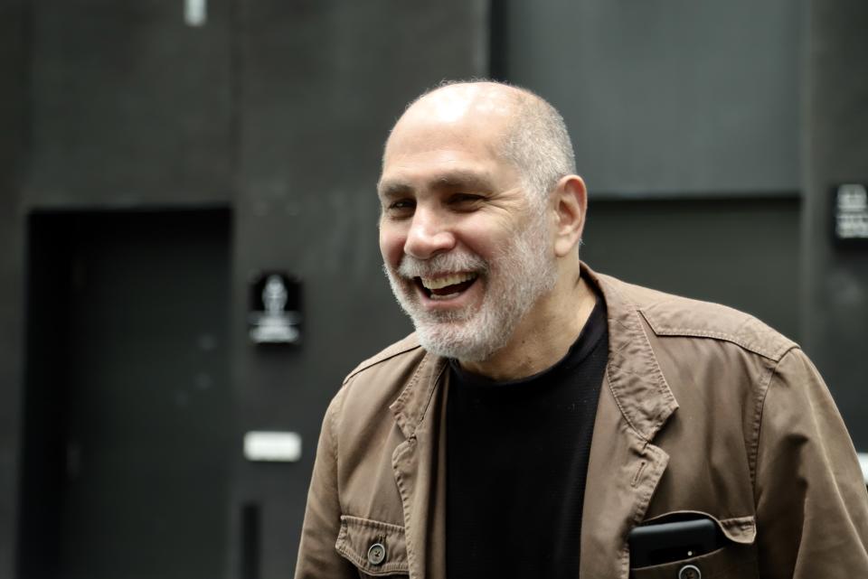 MEXICO CITY, MEXICO - AUGUST 26:  Guillermo Arriaga laughs during a press conference for the film "No One Left Behind" on August 26, 2019 in Mexico City, Mexico. (Photo by Medios y Media/Getty Images)