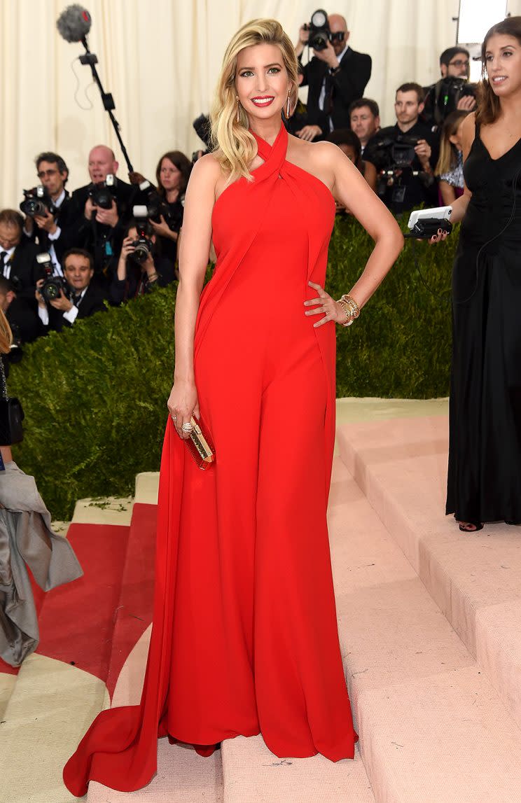 Ivanka Trump at the Costume Institute Gala in May 2016 in New York City. (Photo by Jamie McCarthy/FilmMagic)