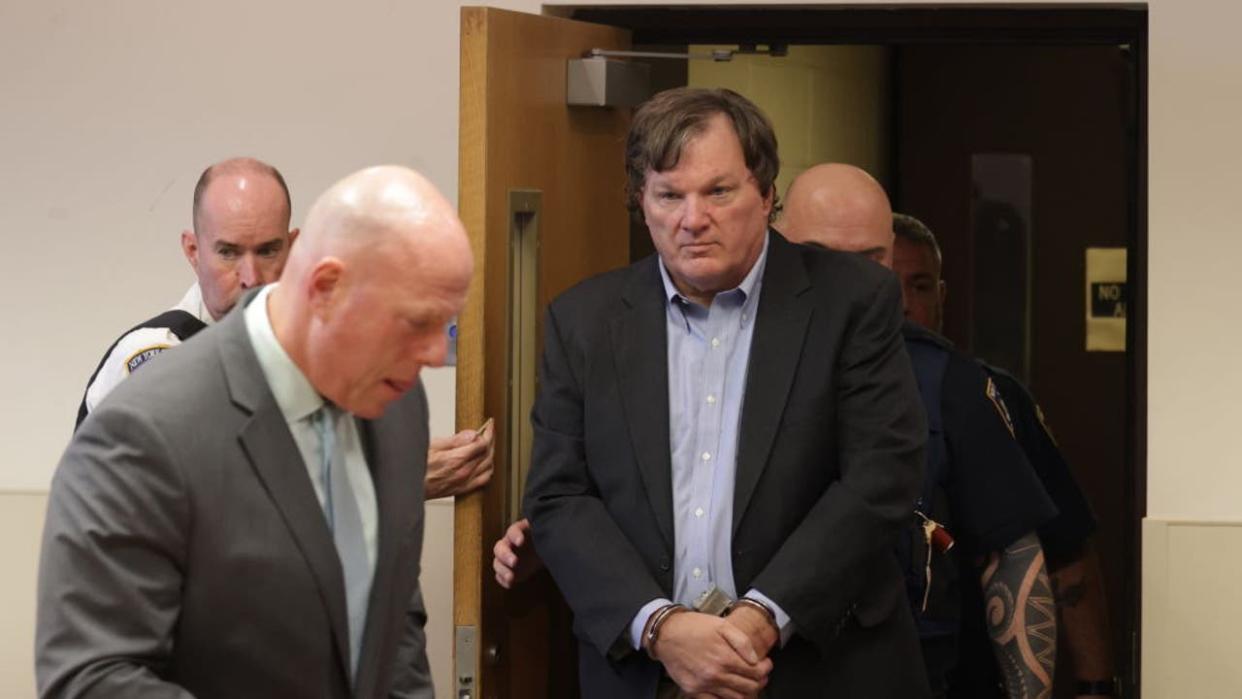 <div>Riverhead, N.Y.: Accused Gilgo Beach killer Rex Heuermann appears before Judge Timothy P. Mazzei in Suffolk County Court in Riverhead, New York on August 1, 2023. (Photo by James Carbone/Newsday RM via Getty Images)</div>