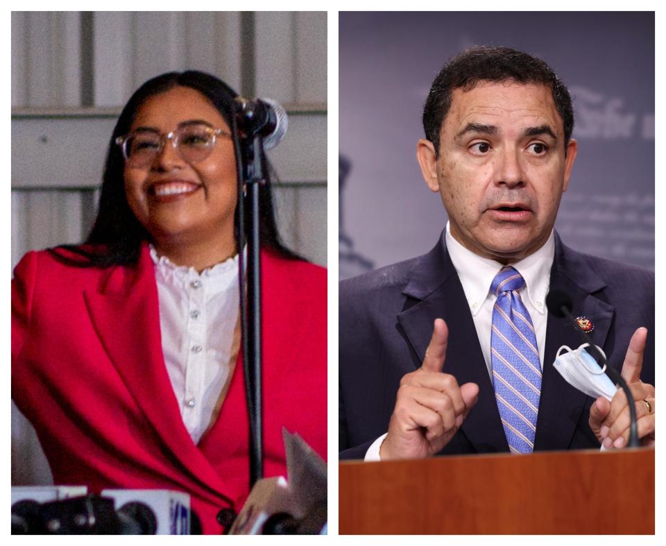 Jessica Cisneros / Henry Cuellar / Credit: Getty Images/Brandon Bell, Getty Images/Kevin Dietsch