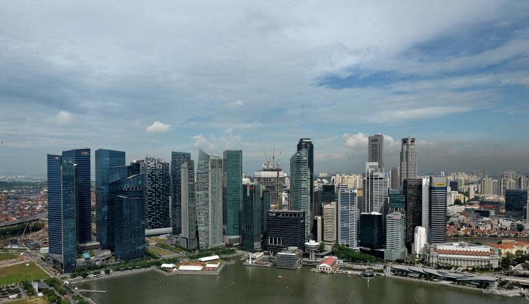 A view of the financial district in Singapore, pictured on May 20, 2014