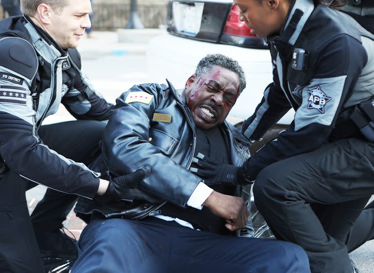 Taylor Handley, Ernie Hudson and Tamberla Perry in the all-new “Ricochet” season finale episode of APB. (Photo: FOX)