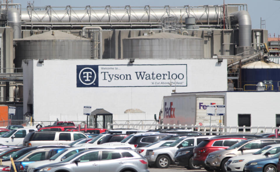 Fotografía sin fecha de una planta Tyson Fresh Meat en Waterloo, Ioawa. (Jeff Reinitz/The Courier vía AP)