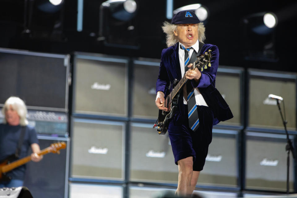 <sup>AC/DC’s Angus Young at Power Trip (photo: Sean Reiter)</sup>