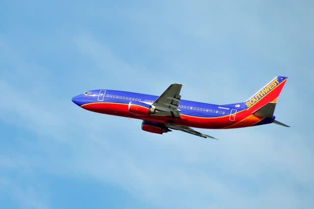 Getty Southwest jet aircraft departing Orlando International Airport