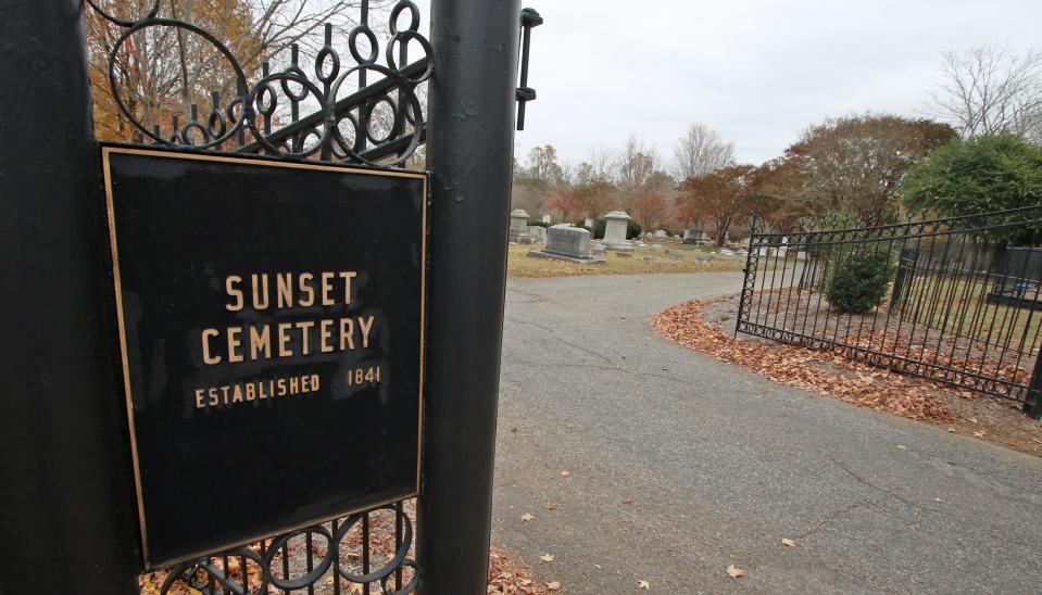 Sunset Cemetery on West Sumter Street in Shelby.