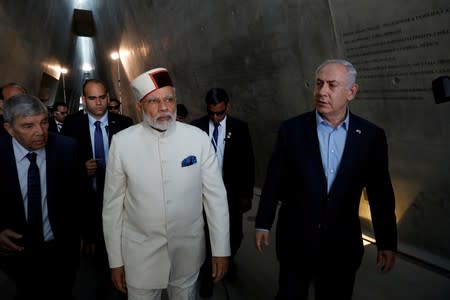 FILE PHOTO: Indian Prime Minister Narendra Modi visits Yad Vashem in Jerusalem