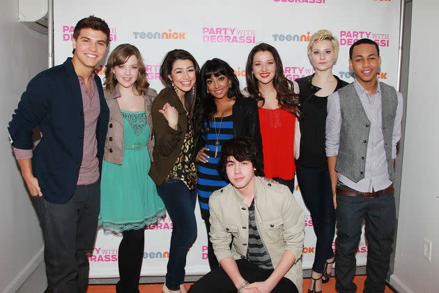 (L-R) Luke Bilyk, Aislinn Paul, Alex Steeler, Melinda Shankar, Annie Clark, Jordan Todosey, Jahmil French and Munro Chambers were members of the ensemble cast of Season 10 of 