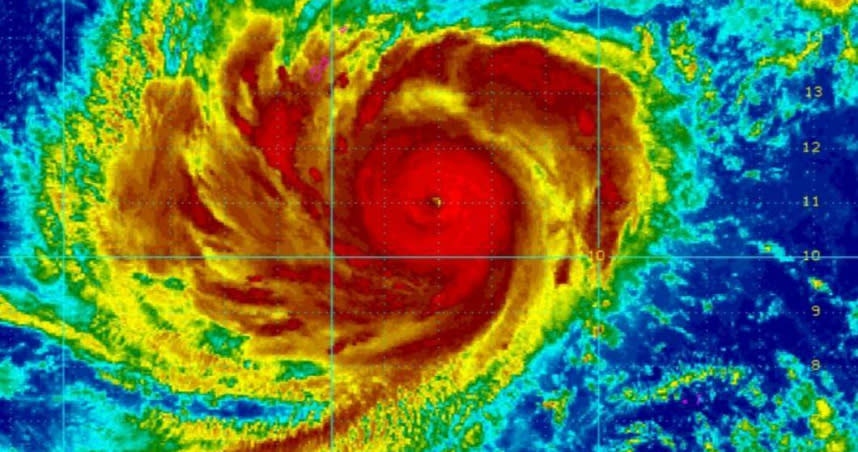 瑪娃颱風持續增強。（圖／翻攝自NOAA）