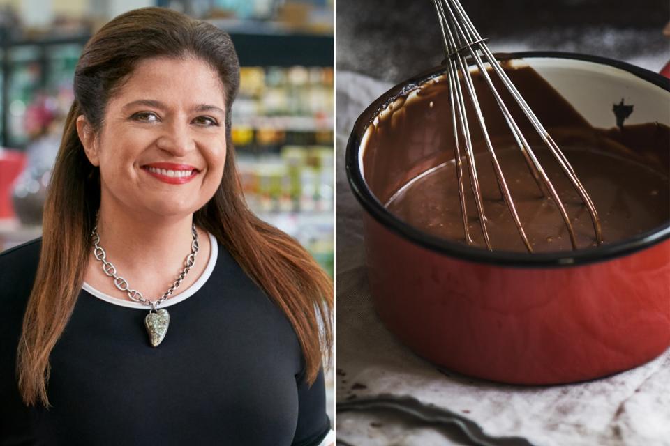 <strong>Fix a Broken Sauce</strong> Have a chocolate or cream sauce that has separated or become grainy? My mom always added more cream or butter, but it didn't work. The easiest fix is to balance the excess of fatty ingredients: Just stir in a few spoonfuls of warm water. —Alex Guarnaschelli, chef of <a href="http://www.butterrestaurant.com/" rel="nofollow noopener" target="_blank" data-ylk="slk:Butter;elm:context_link;itc:0;sec:content-canvas" class="link ">Butter</a> in N.Y.C.