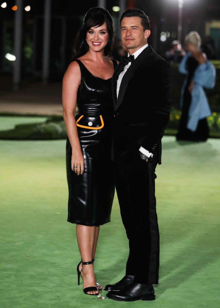 Katy Perry and Orlando Bloom at the Academy Museum of Motion Pictures opening Gala honoring Haile Gerima and Sophia Loren on Sept. 25, 2021, in Los Angeles. - Credit: MEGA