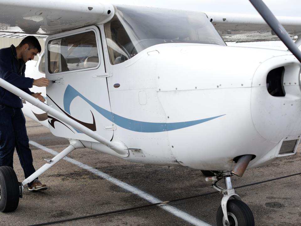 A Cessna 172 training aircraft.