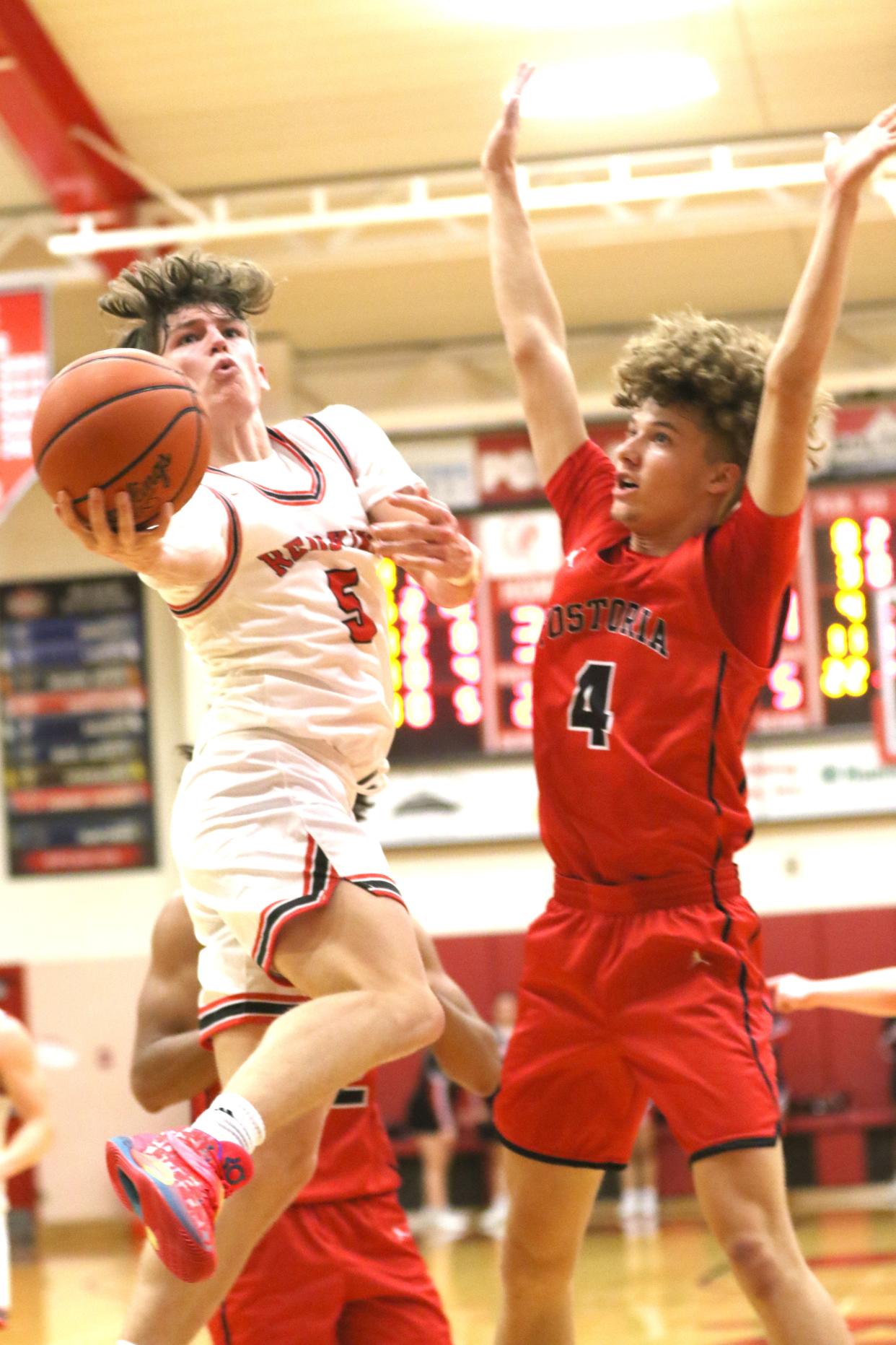 Port Clinton's Jackson Beasley looks to score.