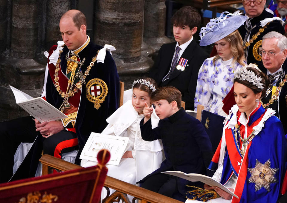 The royal family in the ceremony